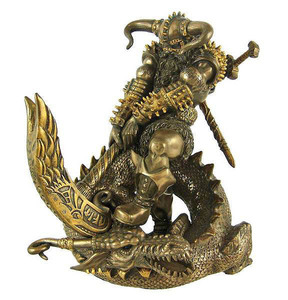 北欧神話 大蛇 ヨルムンガンドと雷神 トール ブロンズ風 彫像/ 農耕神 ゲルマン人 アーサソール 最強の戦神(輸入品