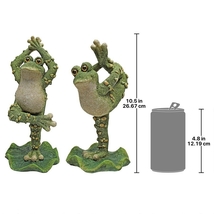 ブギーダウン（ブロンクス）ダンシングフロッグ踊る２匹のカエル（蛙）ガーデン彫像 彫刻/ ガーデニング 芝生(輸入品_画像2