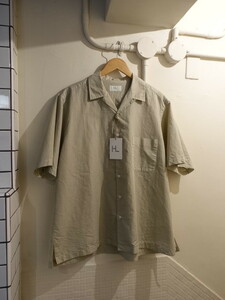 HERILL 22-050-HL-8060-1 Cottonsilk Opencollar Shirts サイズ2　シルク　半袖　シャツ　未使用　オーバーサイズ　定価32000円＋消費税