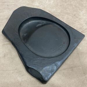 大きな 硯 すずり 書道具 骨董 昭和30年代 参拝記念 古いすずり 約3×21×26cm コレクション