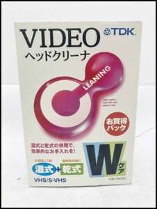 ★TDK VHSビデオヘッドクリーナ 乾式&湿式Wケアパック 現状品★