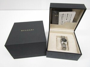 [即日発送]★良品 電池交換済★ BVLGARI ブルガリ Ergon エルゴン EG30S レディース腕時計 クオーツ 文字盤黒 シルバー 331