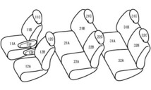 Bellezza ベレッツァ シートカバー カジュアル エスティマルシーダ TCR10G TCR20G CXR10G CXR20G H8/8～H11/8 8人乗 Xベース車 後期_画像2