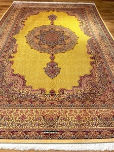 ペルシャ絨毯・最高級ハンド&マシン織り・ 世界最高密度150万ノット ・豪奢なクムデザイン 200cm×300cm f1