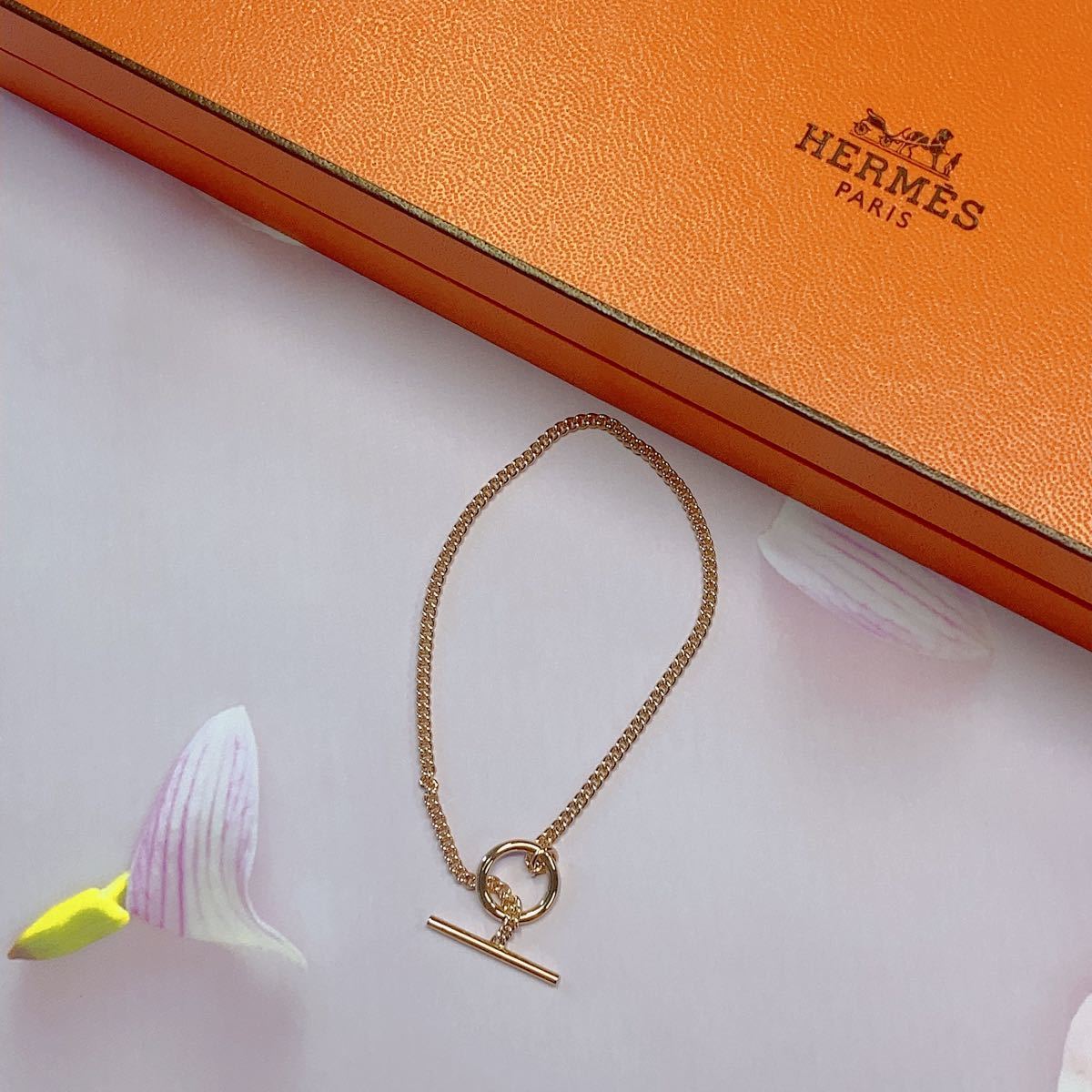 HERMES エルメス バングル ピンク ゴールド 新宿伊勢丹 ブレスレット