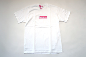 (L)Supreme Swarovski Box Logo TeeシュプリームスワロフスキーボックスロゴTシャツ白