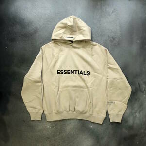 FOG Fear Of God Essentials Hoodie TAN SIZE S