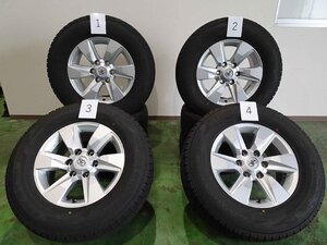 4本 ランクル プラド 150 後期 純正 17インチ 7.5J +25 6H 139.7 スタッドレス グッドイヤー アイスナビ SUV 265/65R17 ハイラックス