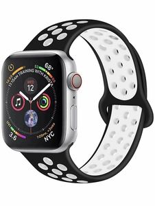 Apple Watch Apple Watch Band Silicon Exchange Belt Резиновый ремень 38/40/41 мм серии 2345678 Спортивная спортивная полоса Совместимая на дышащие белые