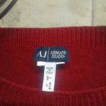 ARMANI JEANS アルマーニ ジーンズ 半袖 ニット S ウール イタリア製 _画像2