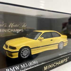 面白部品創庫特注 MINICHAMPS 1/43 BMW M3 E36 Dakar Yellow PMA Coupe ミニチャンプス 3シリーズ クーペ 限定車 ミニカー モデルカー