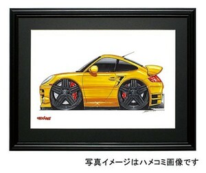 イラスト ポルシェ911ターボ（997・黄）