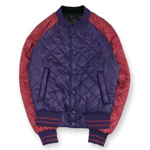 55DSL DIESEL diesel cotton inside nylon reversible jacket blouson quilting snap-button la gran S purple black 