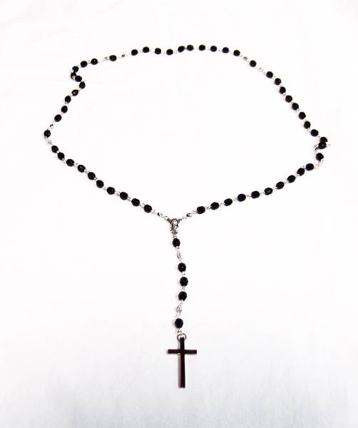 ヨーロピアンビーズ/Black rosary黒いロザリオハンドメイドka, メンズアクセサリー, ペンダント, その他