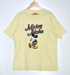 【UT UNIQLO×Disney】ユニクロ ミッキーマウス Tシャツ クリーム XL 古着