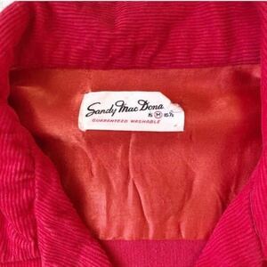 50s Sandy Mac Donald vintage corduroy shirt コーデュロイシャツ 赤 アメリカ ビンテージ シャツ コットン ウール オープンカラーシャツ