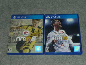 即決価格　ＰＳ４ソフト　ＦＩＦＡ１７　/　ＦＩＦＡ１８　　２本セット　動作未確認