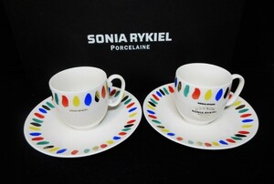 初だし品　カップ＆ソーサー　ソニアリキエル　SONIA　RYKIEL　２客　箱入　茶事　茶席　★広島発送★（岡山発送品同梱不可）