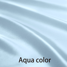 【本物シルク】シルク サテン 100％ 枕カバー S サイズ 35cm×50cm アクア 日本製 ファスナー式 限定数量_画像2