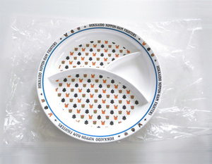 北海道日本ハムファイターズ メラミンプレート 皿 マスコット柄 日ハム ファイターズ BB ポリー フレップ プラスチック 仕切り皿 グッズ 白