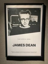 ジェームス ディーン JAMES DEAN タートアーネル arnel メガネ 50s A4 ポスター 額付き 送料込み ⅰⅱ_画像1