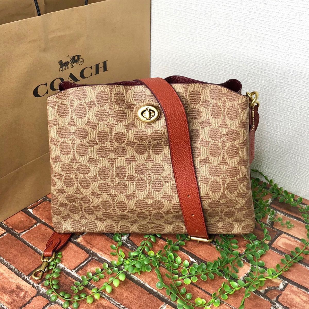 ≪新品≫COACH ハンドバッグ ショルダー 丸ロゴ ブラウン（小）+