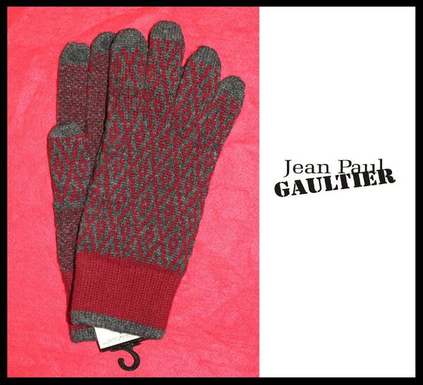 送料無料 即決【未使用】 Jean Paul GAULTIER ★ ニットグローブ ★ ジャンポールゴルチェ 手袋 日本製 廃盤