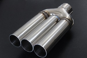 [ free shipping ]s Lee Cat's tsu made muffler cutter 3 ream Triple 50.8Φ stainless steel pipe [ one-off muffler made . possible to use!]