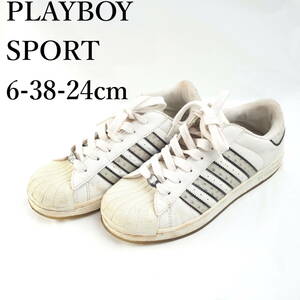 LK2676*PLAYBOY SPORT*プレイボーイ*メンズスニーカー*6-38-24cm*白