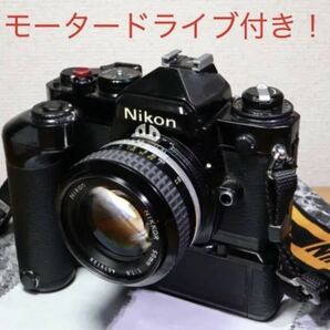 Nikon ニコン 一眼レフ フィルム Nikon FE 希少ブラックボディ Ai Nikkor 50mm f1.4 大口径シンデレラレンズ 本革 【新品ボディケース】の画像5