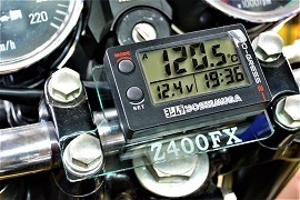 D-4-1 Z400FX用 ガラス調 アクリル製 ヨシムラ油温計 PRO-GRESS 2 用 取付ステー カスタム パーツ