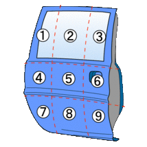 【個人宅発送不可】フォレスター E-SF5 リアドア 左 T 4WD 8W6 61401FC010_画像5