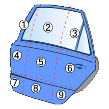 【個人宅発送不可】ムーヴ DBA-LA110S リアドア 左 L 4WD W09 67004-B2171_画像5