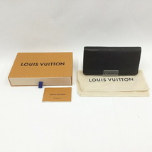 〇〇 LOUIS VUITTON ルイヴィトン 長財布 ポルトフォイユブラザ タイガ アカジュー M32838 ブラウン やや傷や汚れあり_画像1