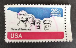アメリカ航空切手 Mt. Rushmore National Memorial Airmailシリーズ 1974.1.2