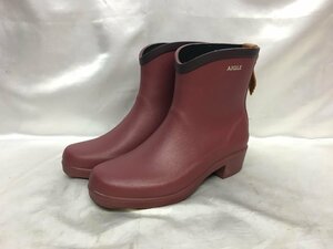 AIGLE エーグル ミスジュリエット ショートレインブーツ サイズ36 エンジ