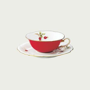 大倉陶園 ☆バラの実・ティー碗皿☆ 新品 コーヒー 紅茶 ミルク ラテ エスプレッソ ギフト