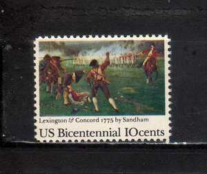 184182 アメリカ合衆国 1975年 独立２００年 レキシントン・コンコルドの戦い 未使用NH