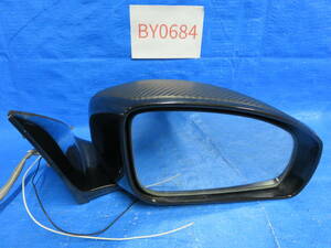 BY0684 operation OK black carbon style Nissan Y50 PY50 latter term Fuga ( right ) door mirror / driver`s seat side mirror / turn signal attaching / rare * condition excellent 