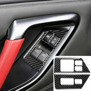 カーボンファイバー WINDOW LIFT ボタンパネル トリム ステッカー 日産 GTR R35 200816 WSP1328