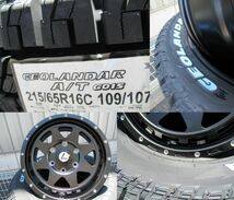 TAW LEOWING XR 16x6.5J +38 6-139.7 マットブラック YOKOHAMA GEOLANDER A/T 215/65-16セット 200系ハイエース レジアスエース_画像3