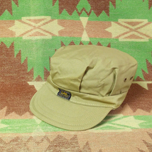 DEAD-STOCK 【Lee C-30】 60s Twill Work Cap 7 1/8 60年代 ワーク キャップ 帽子 アーミー ツイル 黒タグ ビンテージ ヴィンテージ 50s70s_画像1