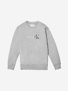 [ free shipping ][ new goods ]PALACE × Calvin Klein crew neck sweat gray Spa less Calvin Klein CK1
