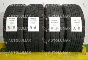 215/60R16 95Q Goodyear ICENAVI6 中古 スタッドレスタイヤ 4本セット 送料無料 215/60/16 グッドイヤー U1379.A