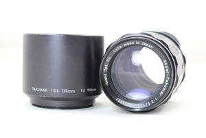 【ecoま】PENTAX Super-Takumar 135mm F3.5 no.3134667 フード付 M42マウント マニュアルレンズ