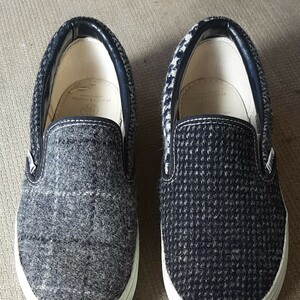 秋冬向け　VANS バンズ スリッポンスニーカー beauty&youth ハリスツイード slip-on 