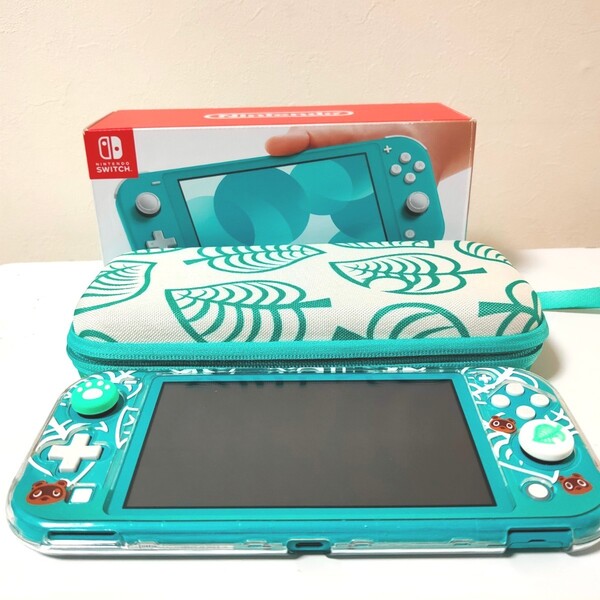 Nintendo Switchライト ターコイズ+カバー・キャリングケースセット