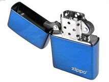 【ZIPPO】ブルーサファイアジッポー ロゴ入