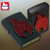 zippo(ジッポーライター)Red-Bling Zippo-Flame #29106 black matte_画像5