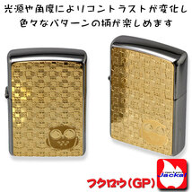 zippo(ジッポーライター)ブラッシュクロームふくろうゴールドプレート貼り【ネコポス対応可】_画像3